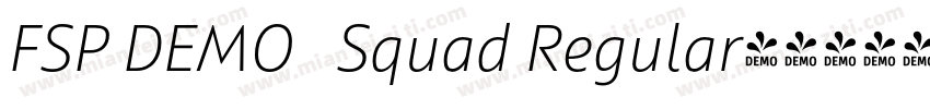 FSP DEMO   Squad Regular字体转换